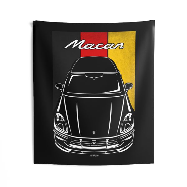 Porsche Macan 2019-2021 Tapestry - Germany Flag Wall Art 50 x 60 inch by Auto Art Apparel