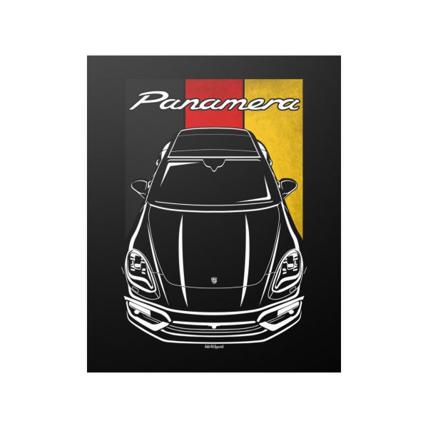 Porsche Panamera 2017-2020 Poster - Germany Flag Print 16 x 20 inch by Auto Art Apparel