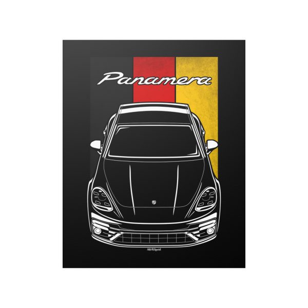 Porsche Panamera 2021-2024 Poster - Germany Flag Print 16 x 20 inch by Auto Art Apparel