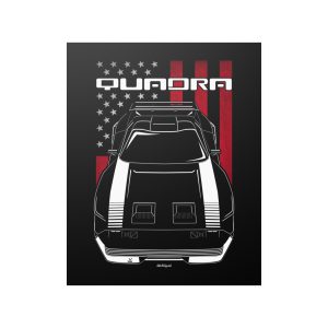 Quadra Turbo R Poster - US Flag Print 16 x 20 inch by Auto Art Apparel
