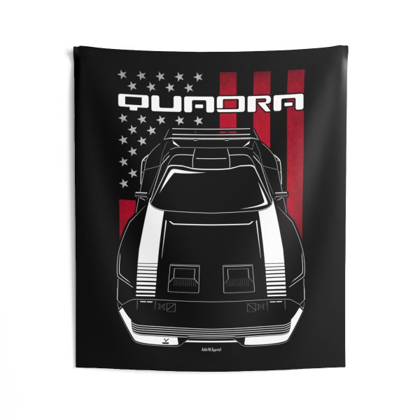 Quadra Turbo R Tapestry - US Flag Wall Art 50 x 60 inch by Auto Art Apparel