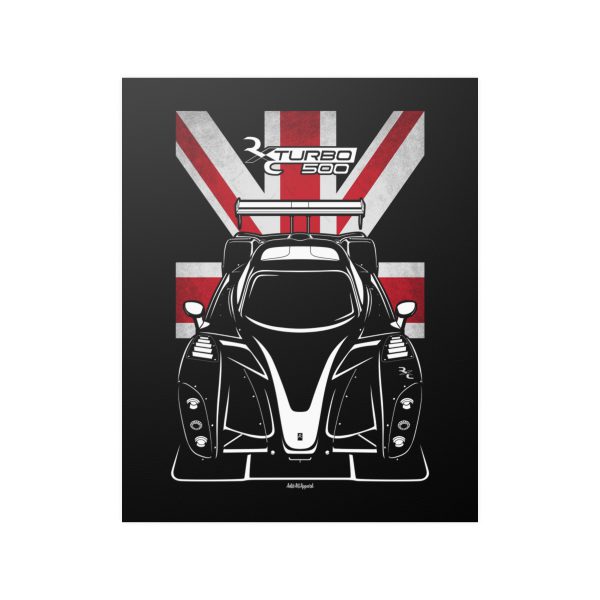 Radical RXC Turbo Poster - UK Flag Print 16 x 20 inch by Auto Art Apparel