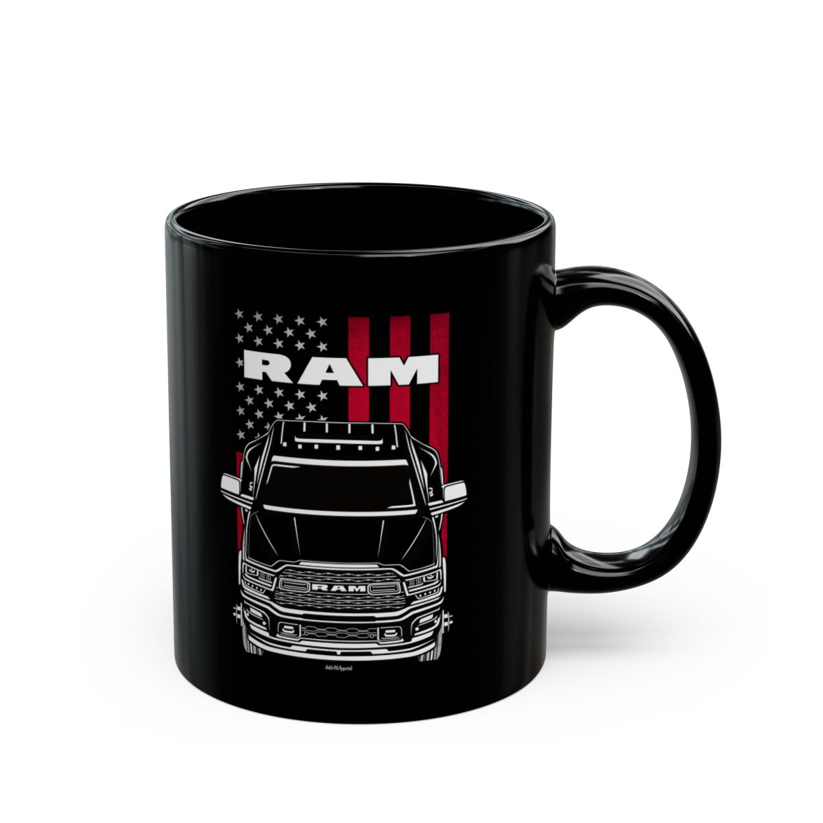 Ram 3500 HD 2019-2023 Mug - US Flag Coffee Mug 11 oz by Auto Art Apparel