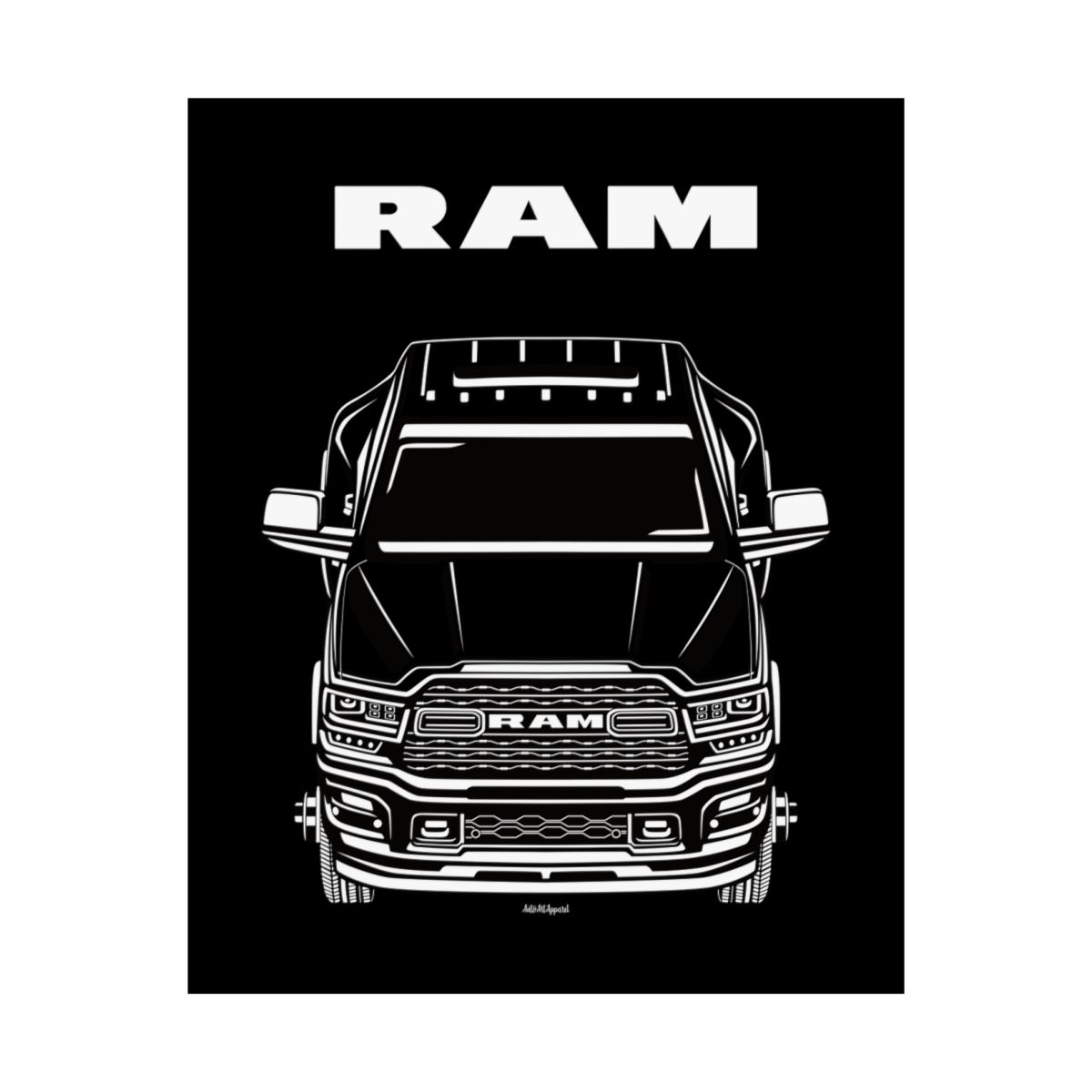 Ram 3500 HD 2019-2023 Poster 16 x 20 inch by Auto Art Apparel