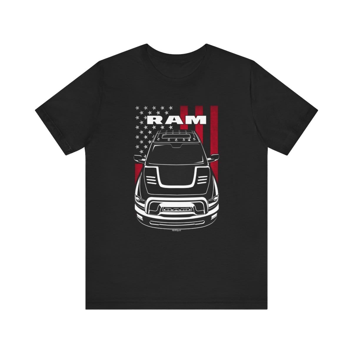RAM Power Wagon 2017-2018 T-shirt - US Flag Shirt by Auto Art Apparel