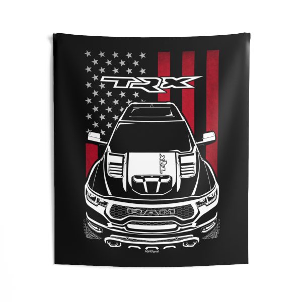 RAM Rebel TRX 2021-2024 Tapestry - US Flag Wall Art 50 x 60 inch by Auto Art Apparel