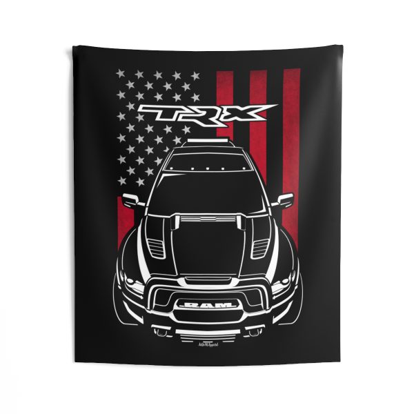 RAM Rebel TRX Tapestry - US Flag Wall Art 50 x 60 inch by Auto Art Apparel
