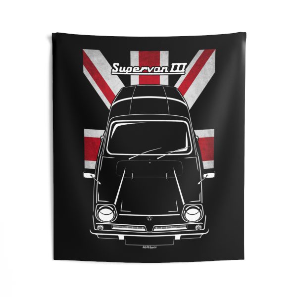 Reliant Supervan III Tapestry - UK Flag Wall Art 50 x 60 inch by Auto Art Apparel