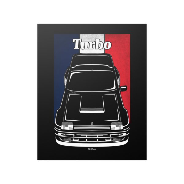 Renault 5 Turbo 1980-1986 Poster - France Flag Print 16 x 20 inch by Auto Art Apparel