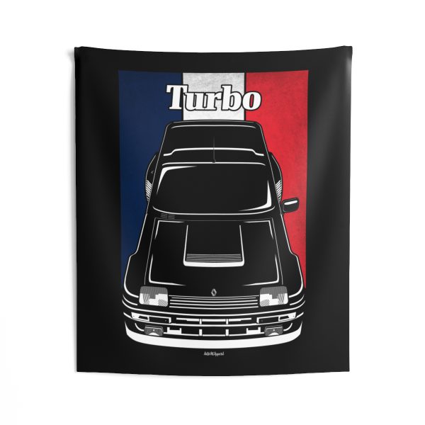 Renault 5 Turbo 1980-1986 Tapestry - France Flag Wall Art 50 x 60 inch by Auto Art Apparel