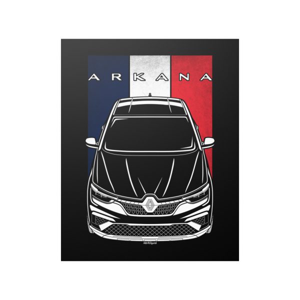 Renault Arkana Poster - France Flag Print 16 x 20 inch by Auto Art Apparel