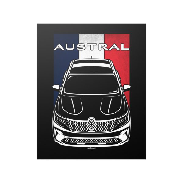 Renault Austral Poster - France Flag Print 16 x 20 inch by Auto Art Apparel