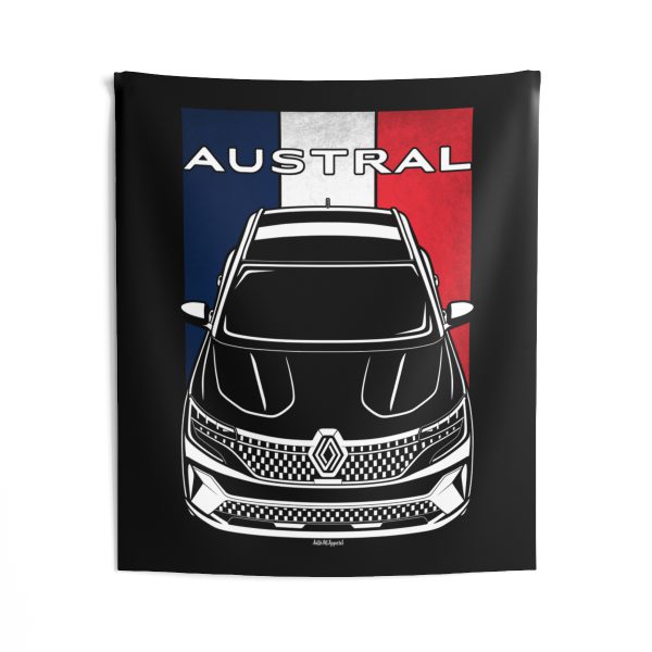 Renault Austral Tapestry - France Flag Wall Art 50 x 60 inch by Auto Art Apparel