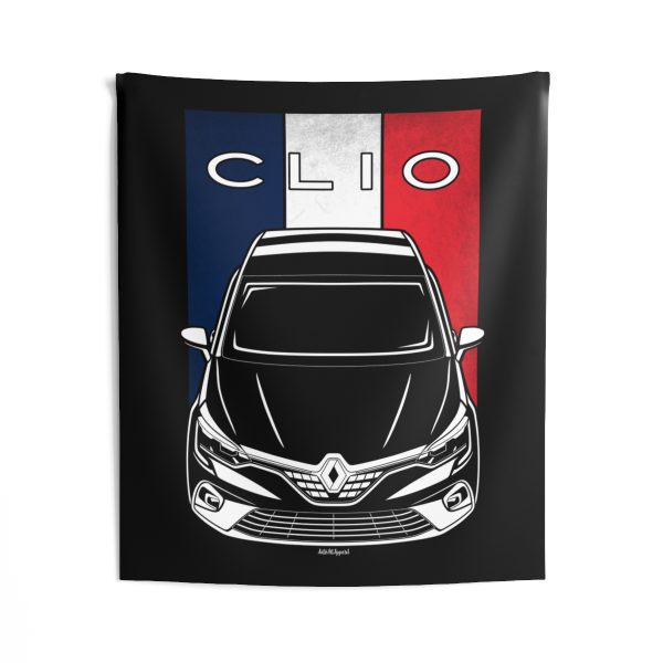 Renault Clio 2020-2022 Tapestry - France Flag Wall Art 50 x 60 inch by Auto Art Apparel