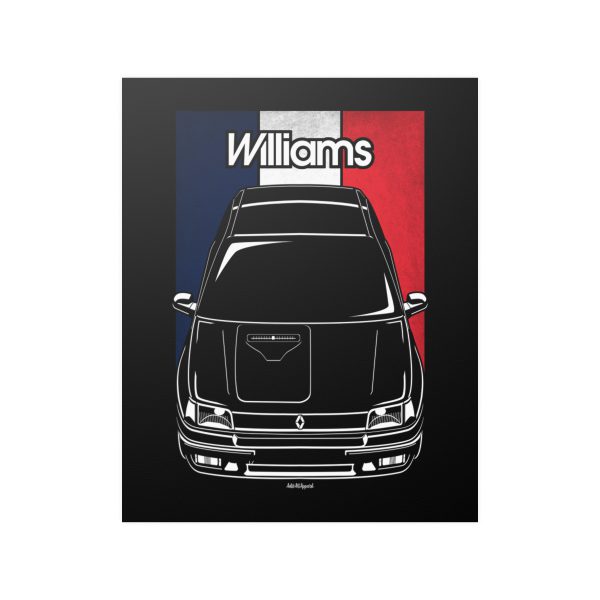Renault Clio Willams Poster - France Flag Print 16 x 20 inch by Auto Art Apparel