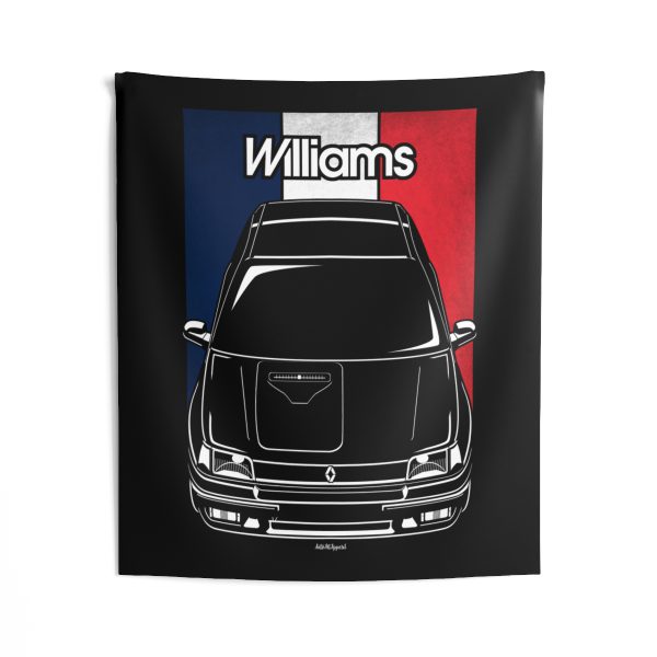 Renault Clio Willams Tapestry - France Flag Wall Art 50 x 60 inch by Auto Art Apparel