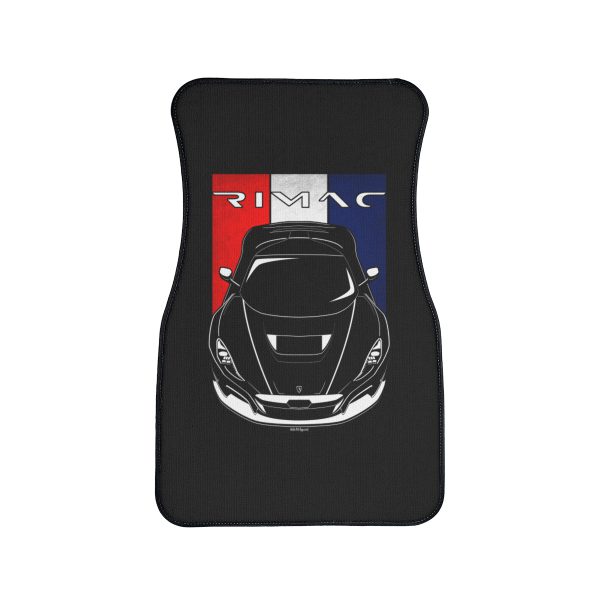 Rimac Concept Two Car Mat - Croatia Flag Floor Mats Front Carpet Floor Mats by Auto Art Apparel
