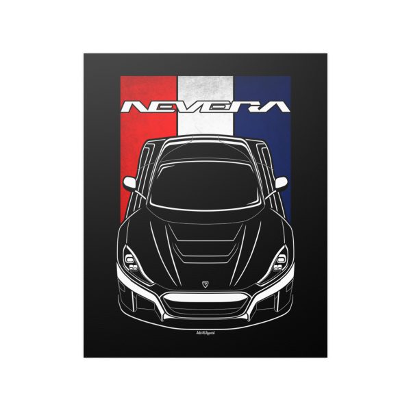 Rimac Nevera Poster - Croatia Flag Print 16 x 20 inch by Auto Art Apparel