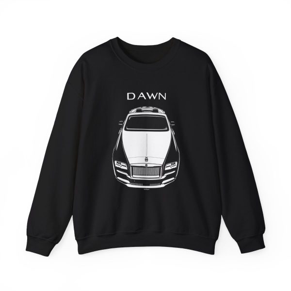 Rolls Royce Dawn Crewneck Sweatshirt Black by Auto Art Apparel