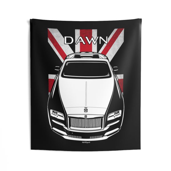 Rolls Royce Dawn Tapestry - UK Flag Wall Art 50 x 60 inch by Auto Art Apparel
