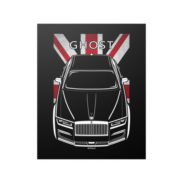 Rolls Royce Ghost 2021-2024 Poster - UK Flag Print 16 x 20 inch by Auto Art Apparel