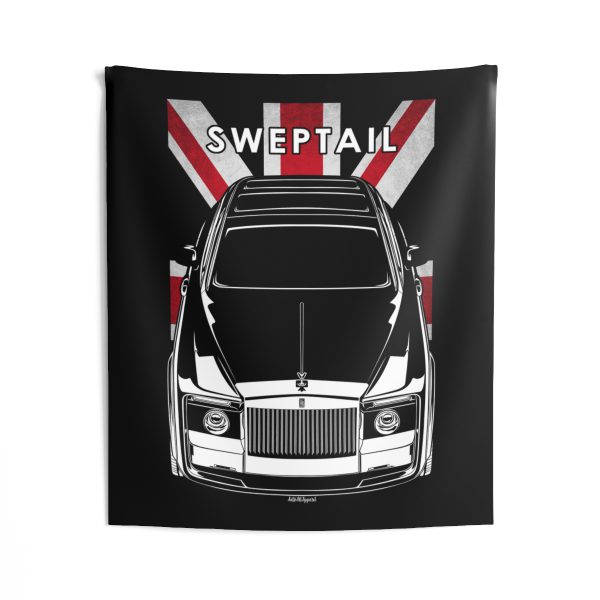 Rolls Royce Sweptail Tapestry - UK Flag Wall Art 50 x 60 inch by Auto Art Apparel