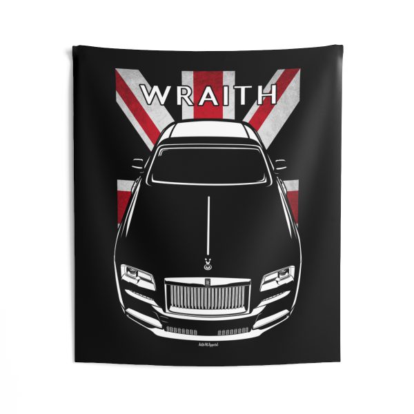 Rolls Royce Wraith Tapestry - UK Flag Wall Art 50 x 60 inch by Auto Art Apparel