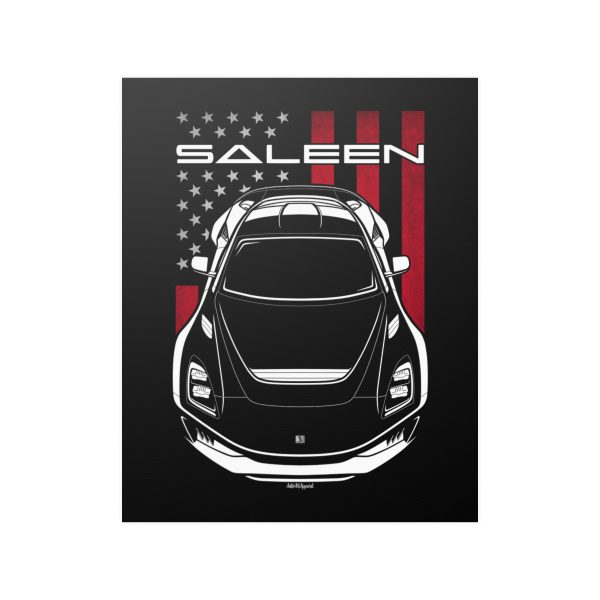 Saleen S1 2018 Poster - US Flag Print 16 x 20 inch by Auto Art Apparel