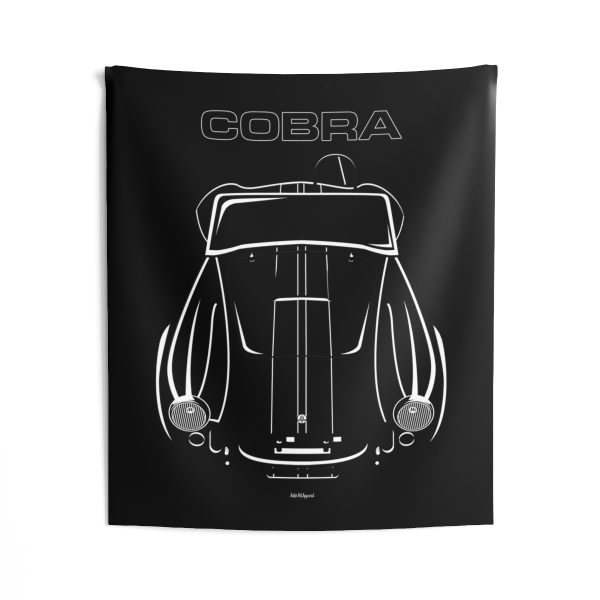 Shelby AC Cobra 427 Black Stripes Tapestry 50 x 60 inch by Auto Art Apparel
