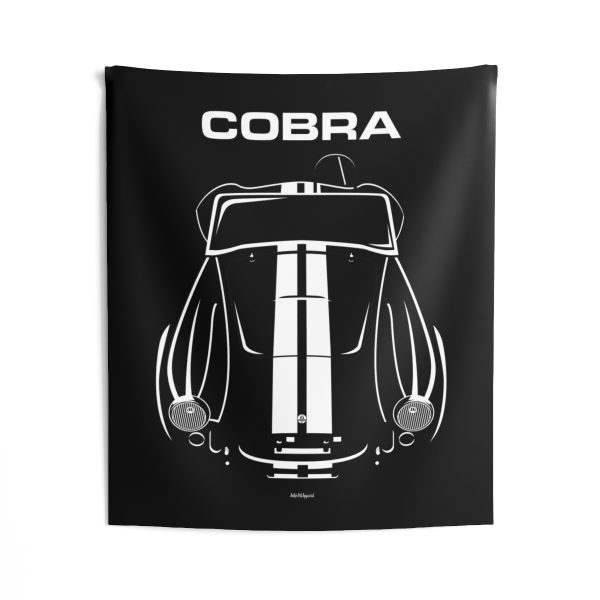 Shelby AC Cobra 427 White Stripes Tapestry 50 x 60 inch by Auto Art Apparel