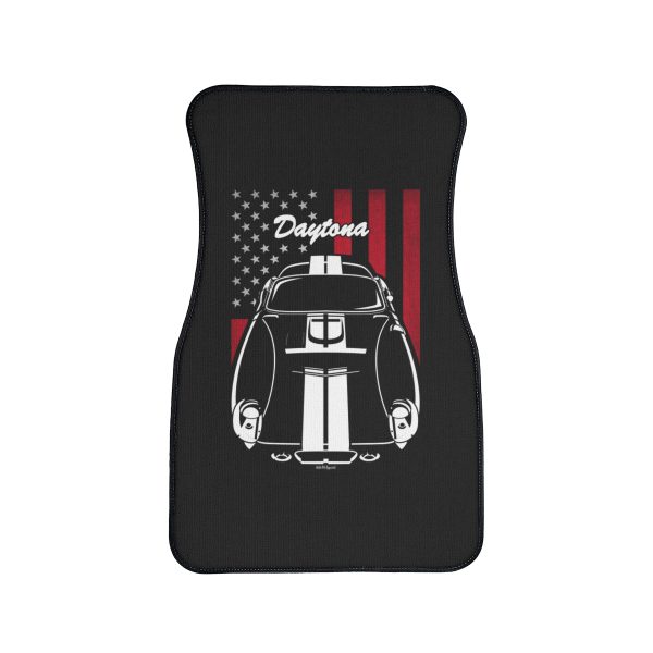 Shelby Cobra Daytona Coupe Car Mat - US Flag Floor Mats Front Carpet Floor Mats by Auto Art Apparel