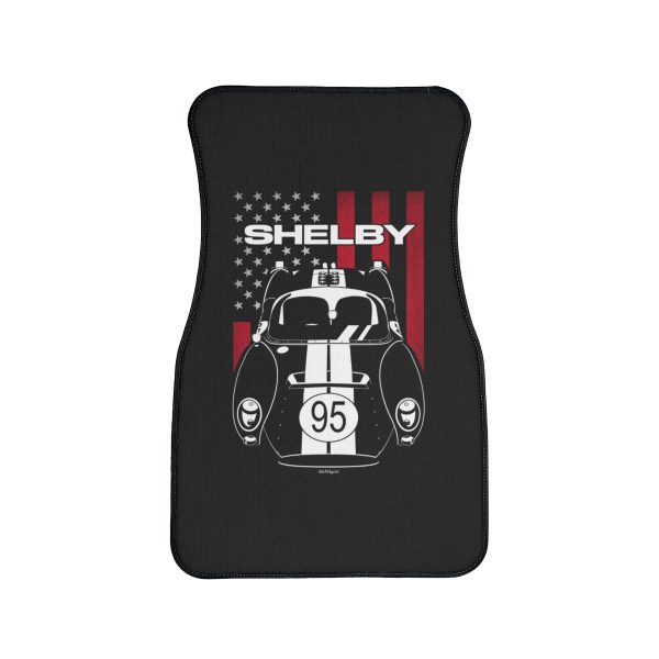 Shelby Monaco King Cobra Car Mat - US Flag Floor Mats Front Carpet Floor Mats by Auto Art Apparel