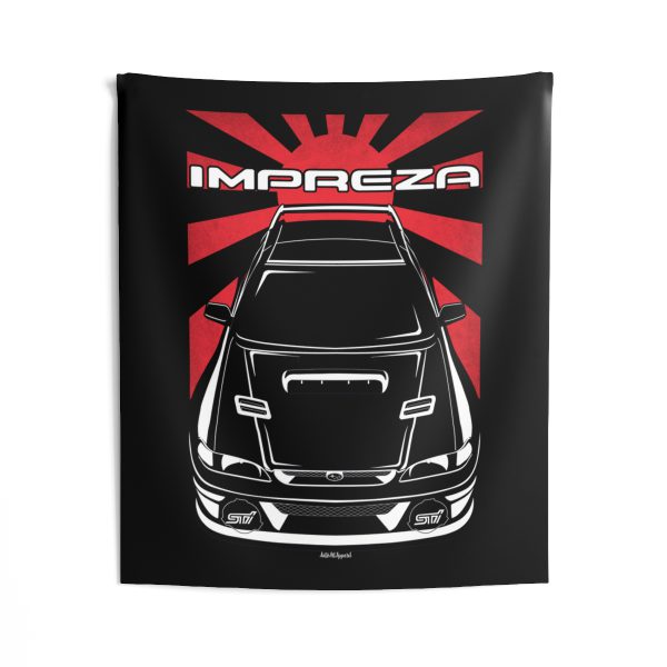 Subaru Impreza B22 STI 1st gen 1993-2000 Tapestry - JDM Wall Art 50 x 60 inch by Auto Art Apparel
