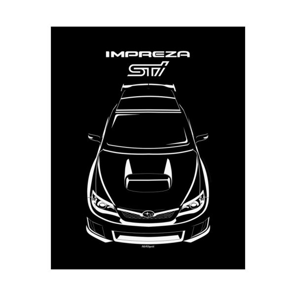 Subaru Impreza WRX STI 2008-2014 Poster 16 x 20 inch by Auto Art Apparel