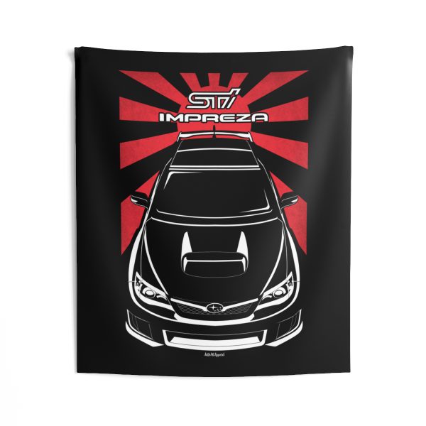 Subaru Impreza WRX STI 2008-2014 Tapestry - JDM Wall Art 50 x 60 inch by Auto Art Apparel