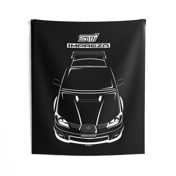Subaru Impreza WRX STI 2nd gen 2005-2007 Tapestry 50 x 60 inch by Auto Art Apparel