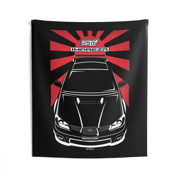 Subaru Impreza WRX STI 2nd gen 2005-2007 Tapestry - JDM Wall Art 50 x 60 inch by Auto Art Apparel