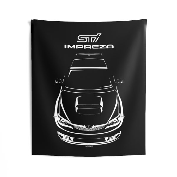 Subaru Impreza WRX STI 3rd gen 2008-2014 Tapestry 50 x 60 inch by Auto Art Apparel