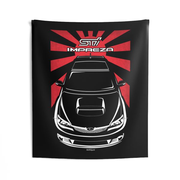 Subaru Impreza WRX STI 3rd gen 2008-2014 Tapestry - JDM Wall Art 50 x 60 inch by Auto Art Apparel