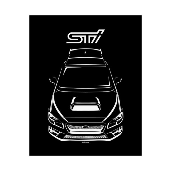 Subaru WRX STI 2015-2017 Poster 16 x 20 inch by Auto Art Apparel