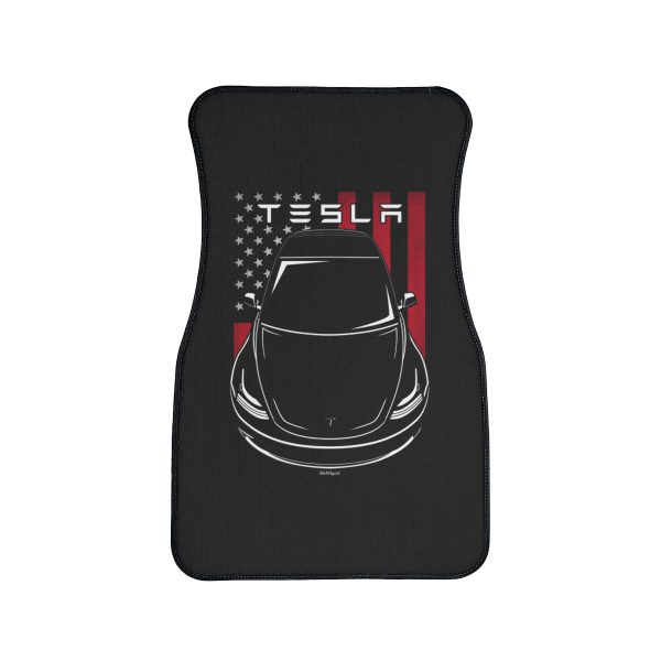 Tesla Model 3 Car Mat - US Flag Floor Mats Front Carpet Floor Mats by Auto Art Apparel