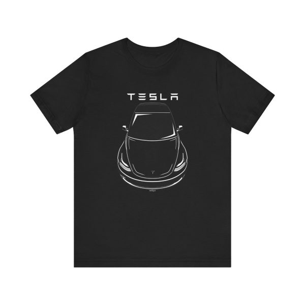Tesla Model 3 T-shirt Black by Auto Art Apparel