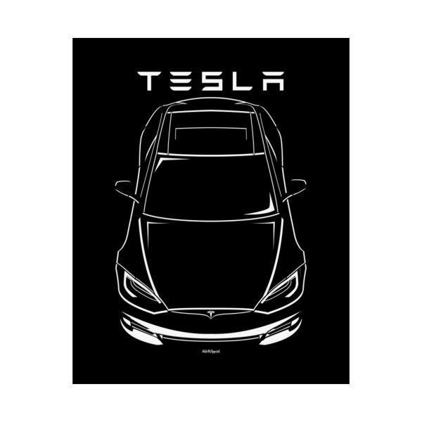 Tesla Model S P100D Poster 16 x 20 inch by Auto Art Apparel
