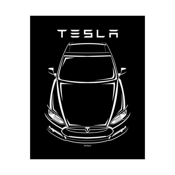 Tesla Model S P90D Poster 16 x 20 inch by Auto Art Apparel
