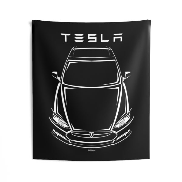 Tesla Model S P90D Tapestry 50 x 60 inch by Auto Art Apparel