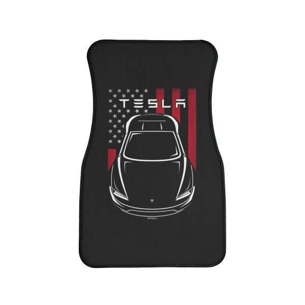 Tesla Roadster 2nd gen Car Mat - US Flag Floor Mats Front Carpet Floor Mats by Auto Art Apparel