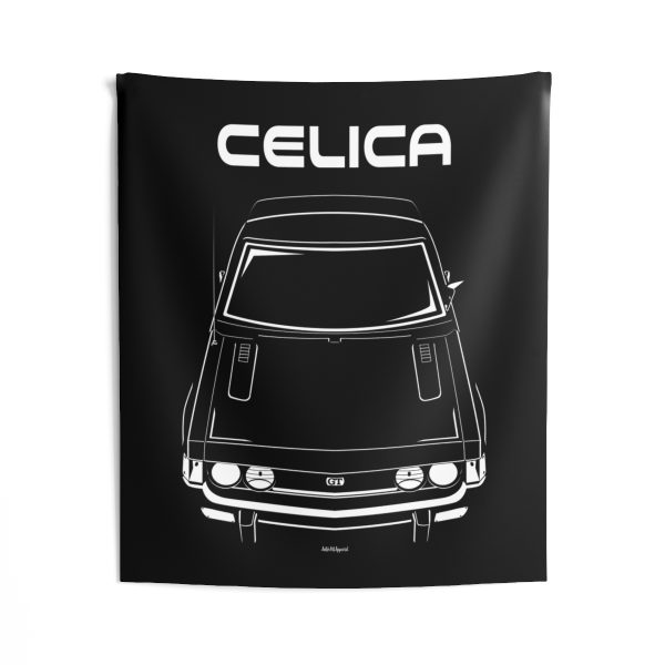 Toyota Celica GT 1st gen A20 A30 Tapestry 50 x 60 inch by Auto Art Apparel