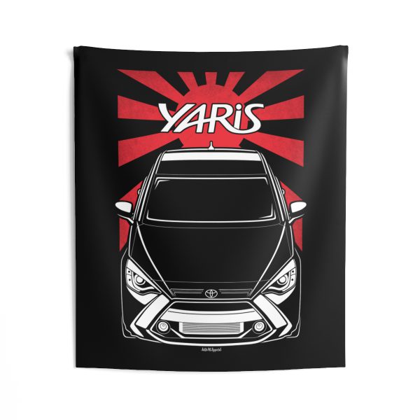 Toyota Yaris 2016-2020 Tapestry - JDM Wall Art 50 x 60 inch by Auto Art Apparel