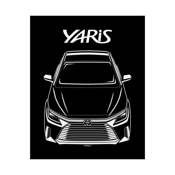 Toyota Yaris 2023-2024 Poster 16 x 20 inch by Auto Art Apparel