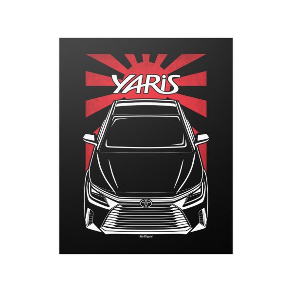 Toyota Yaris 2023-2024 Poster - JDM Print 16 x 20 inch by Auto Art Apparel